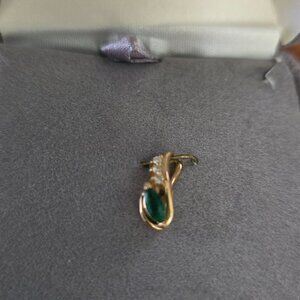Emerald and Diamond Pendant